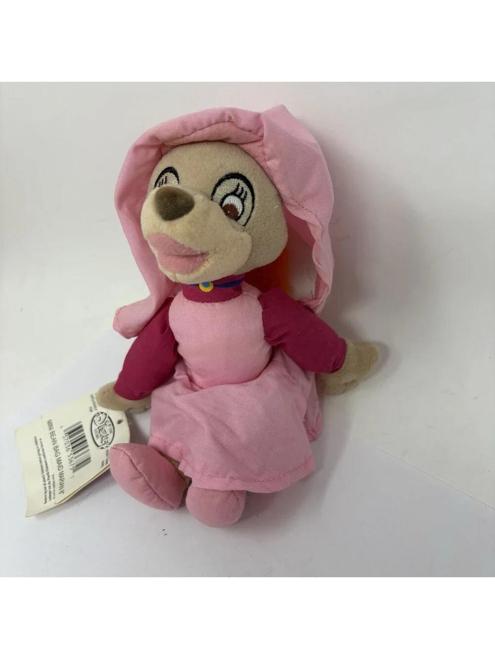 Disney Store Maid Marian Robin Hood Mini Bean Bag Plush 8 Inch Pink Dress Toy